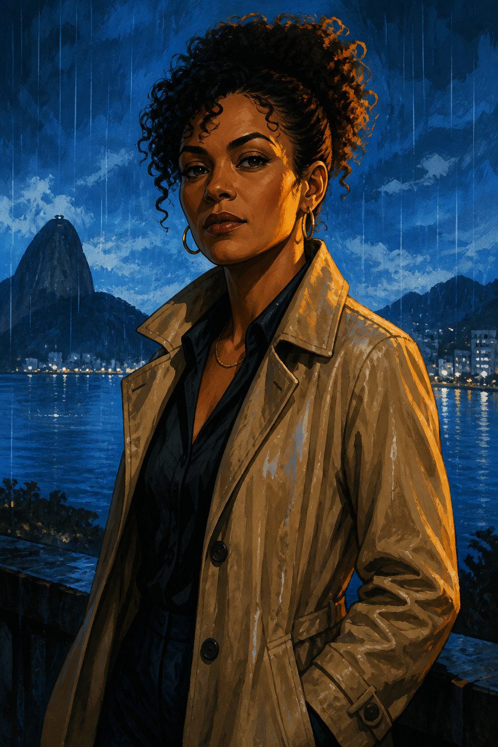 Pintura de Beatriz Nascimento, investigadora fictícia